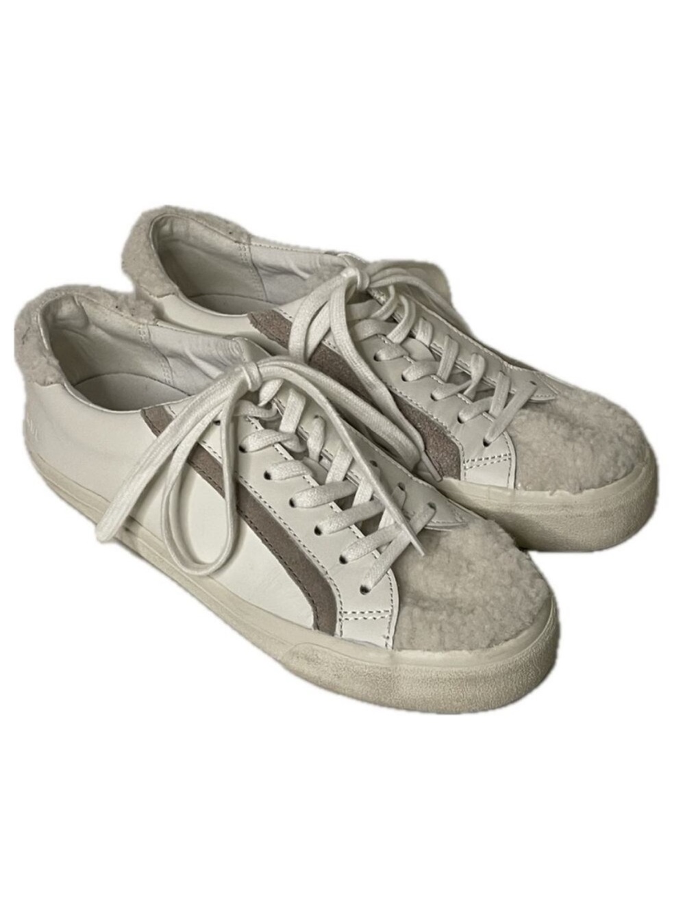 Madewell Sidewalk Sneakers Sherpa Trim Low Top Women’s 8